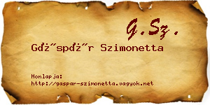 Gáspár Szimonetta névjegykártya