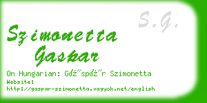 szimonetta gaspar business card